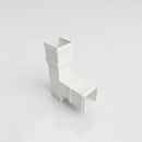 72x72mm Traditional Square Aluminium Downpipe Branches — RAL 9010 / 92.5 Degrees