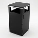 100 Litre steel litter bin with integrated bait box (view 2)