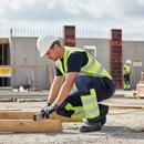 Gray Premium Hi-Vis Two-Tone Trousers - Saturn Yellow/Navy Blue