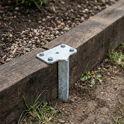 Sleeper Pin Straight Bracket Galvanised 440mm x 2mm