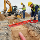 Rosy Brown Premium Underground Warning Tape for Buried Services 150mm x 365m