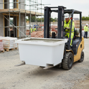 Gray 300 Litre Premium Top & Base Lift Fork Lift Mortar Tub - White