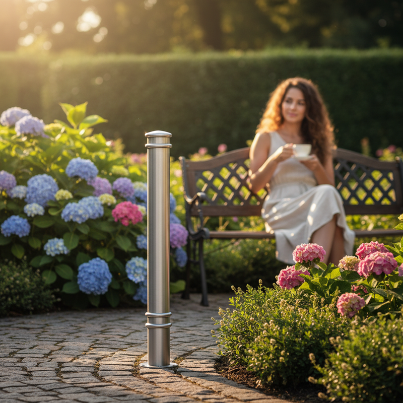 Dark Slate Gray Premium Ornamental Bollard - 114mm Diameter, 900mm Height Above Ground