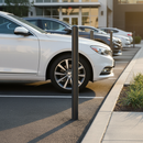 Dark Slate Gray Premium Dome Top Steel Bollard - 1000mm Above Ground Height