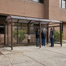 Large Group Smoking Shelter Galvanised Steel Frame Polycarbonate