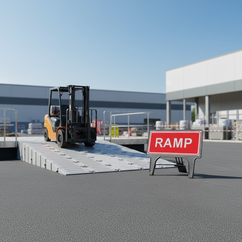 Light Slate Gray Premium Ramp 1050 x 450mm Sign Holder for Road Safety