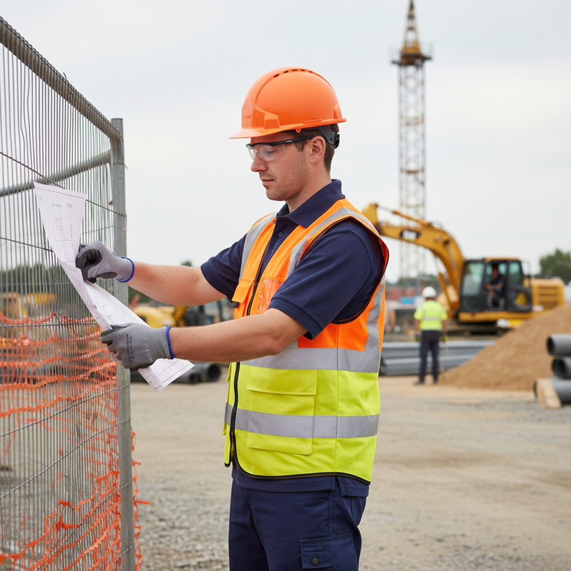 Light Gray High-Visibility Two Tone Executive Waistcoat with ID Pocket - Orange/Saturn Yellow