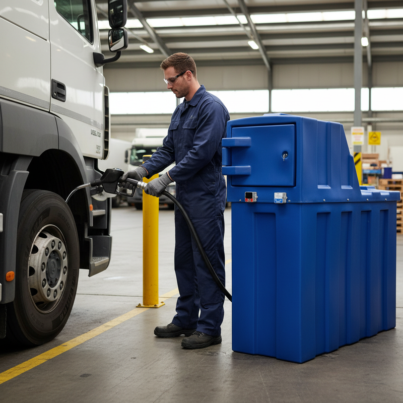 Dark Slate Gray 1000 Litre Premium Adblue Dispenser with Bunded Protection