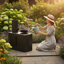 Dark Olive Green Premium Slim Underground Potable 350 Litre Water Tank