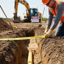 Dim Gray High-Performance Underground Warning Tape for Gas Pipes - 150mm x 365m