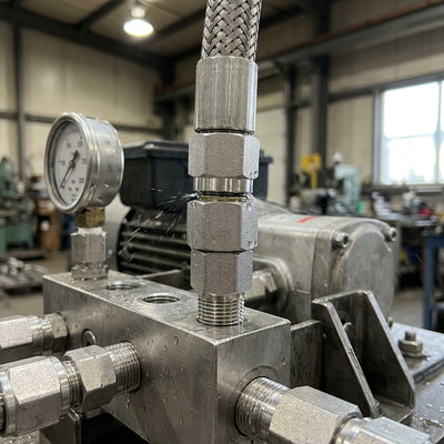 3/8" BSP Stainless Steel Swivel – 350 Bar 40 Lpm