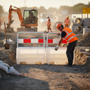 Dim Gray Premium 1 Metre Mini Reflective Safety Panel for Barriers