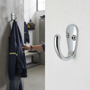 Premium Heavy Duty Single Robe Hooks 2 Pack in Polished Chrome, Brass, Matte Black, Satin Nickel, and White Finishes