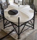 1500 Litre 45° Cone Tank, UV Polyethylene, 2" Drainage