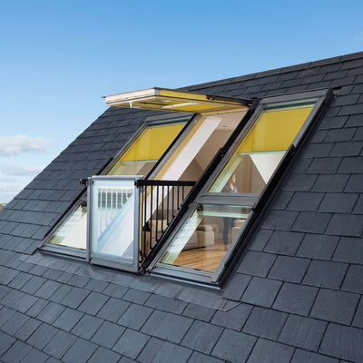 Triple Glazed Balcony Rooflight 3220mm with Slate Flashing