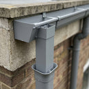 72x72mm Aluminium Gutter Outlet Spigot Extender