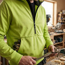 Lime Windproof Stretch Half-Zip Work Hoodie