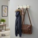 Premium Wall Mounted Coat Rack with Heavy-Duty Double Hooks - Supports 3.4kg Each for Entryway and Office Organization