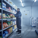 Light Slate Gray Heavy Duty Freezer Coverall with Reflective Bands and Thinsulate Lining