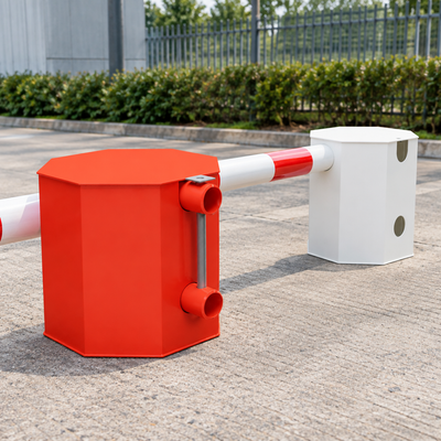 Steel Barrier End Piece Heavy Duty - Red or White