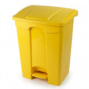 45 Litre plastic step-on bin, hands-free pedal lid