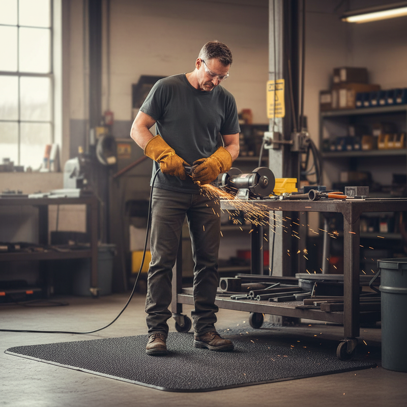 Dark Slate Gray Premium Texture Anti-Fatigue Mat for Heavy Duty Use