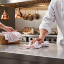 Rosy Brown Premium Bleached White Dish Cloths - Pack of 10 (35x30cm)