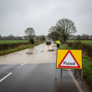 Gray Premium Flood Triangle Metal Sign - 750mm Size for High Visibility
