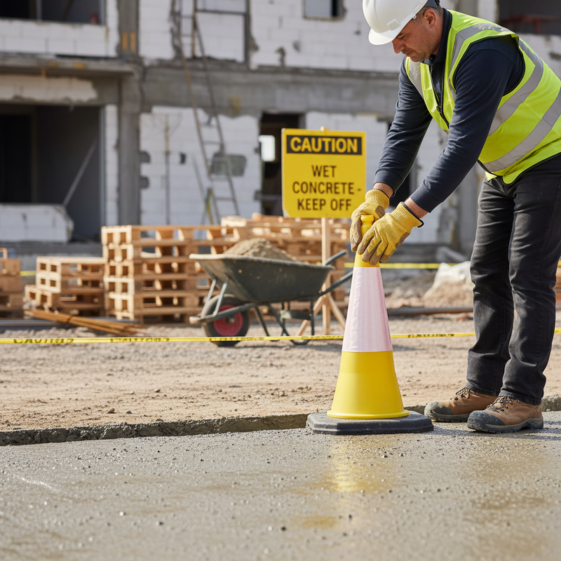 Dark Gray Premium 750mm 2-Piece Traffic Cone with High Durability