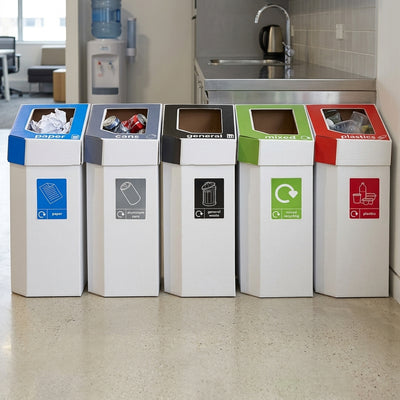 60 Litre Cardboard Recycling Bins, Pack of 5 – Self-Assembly