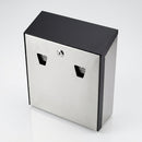 Wall-mounted cigarette bin, stainless steel, black (view 2)