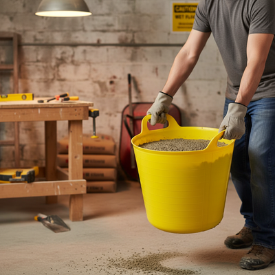 Heavy Duty Flexible Tub 26L for Construction and Gardening