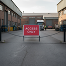 Dim Gray Premium Access Only Metal Sign Face 1050 x 750mm for Traffic Control