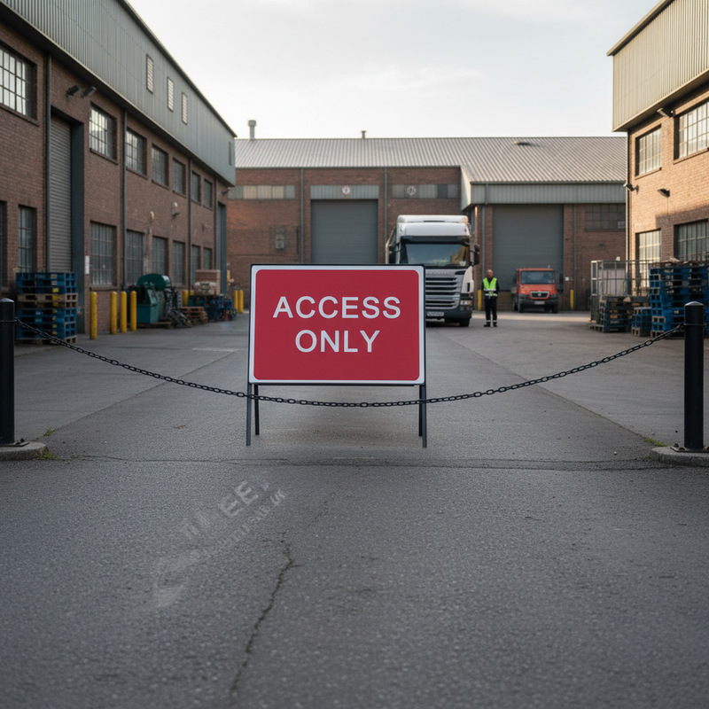 Dim Gray Premium Access Only Metal Sign Face 1050 x 750mm for Traffic Control