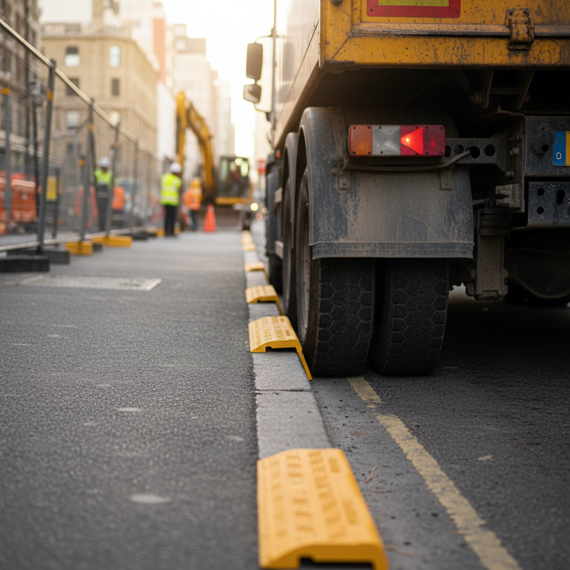 Dim Gray Premium Temporary Kerb Protection Solution for Construction Sites