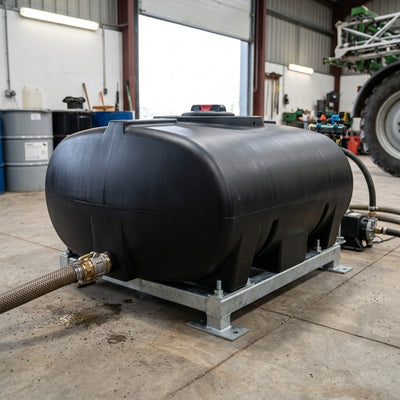 500L Horizontal Polyethylene Sump Tank, 1.5" BSP Outlet