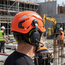 Orange Vented Helmet and Ear Protection Bundle