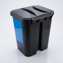 60L Double Recycling Waste Bin with Foot Pedal Lids (view 2)