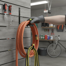 Premium Heavy Duty Universal Garage Hook with Yellow End Caps - 17cm - Perfect for Organizing Tools, Bikes, and Outdoor Equipment