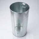Circular galvanised steel bin liner with drainage holes (view 2)
