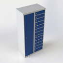 15-Tier Laptop Storage Locker with Cam Lock – Steel (view 2)