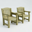 Wooden Love Seat - Outdoor Seating for Two (view 2)