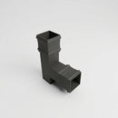 72x72mm Traditional Square Aluminium Downpipe Branches — RAL 7022 / 92.5 Degrees