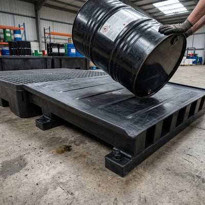 Low-Profile Ramp for 2-Drum Bunded Workfloor