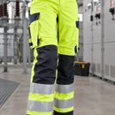 Women's Fire Retardant Trousers, Hi-Vis Class 2, Hi-Vis Yellow/Navy (view 2)