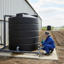 Light Gray Heavy Duty 10,000 Litres Total Access Cylindrical Storage Water Tank