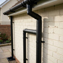 63mm Flush Joint Downpipe Branches – 92.5° or 112.5° Arms — Textured Black / 92.5 Deg (in use)