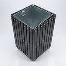 112 Litre Square Plastic Slatted Open Top Litter Bin, 457 × 686 mm (view 2)