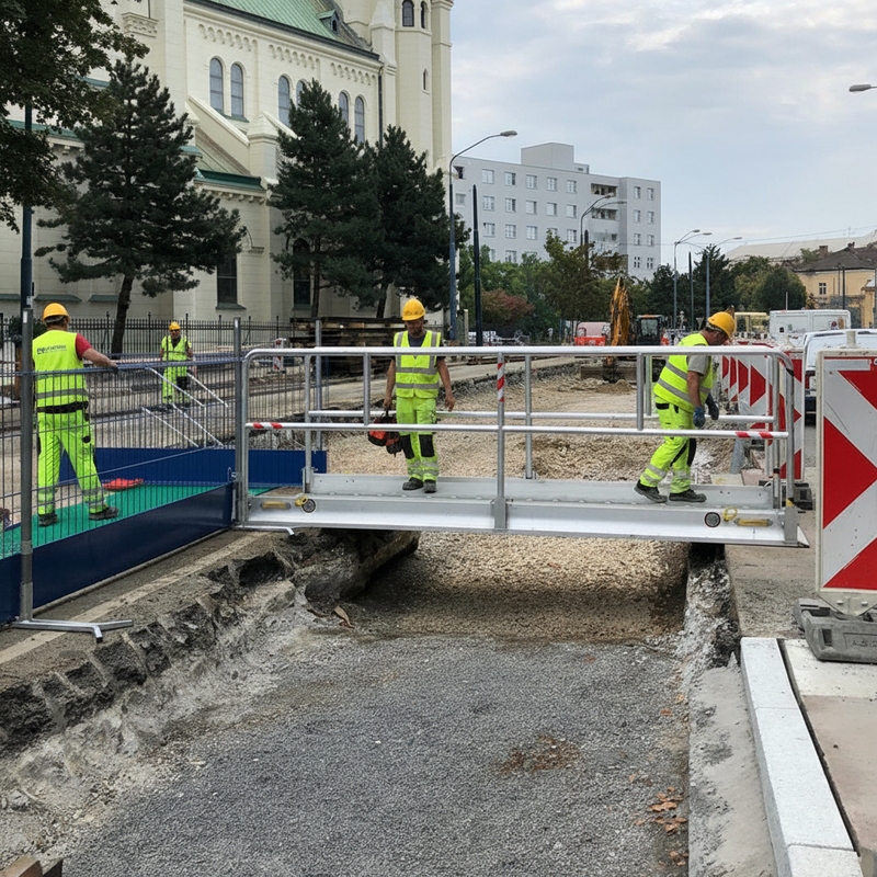 Light Slate Gray Heavy Duty Aluminium Footbridge - Multiple Sizes Available