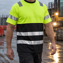 Class 1 Short Sleeve Safety Tee - Black/Hi-Vis Yellow